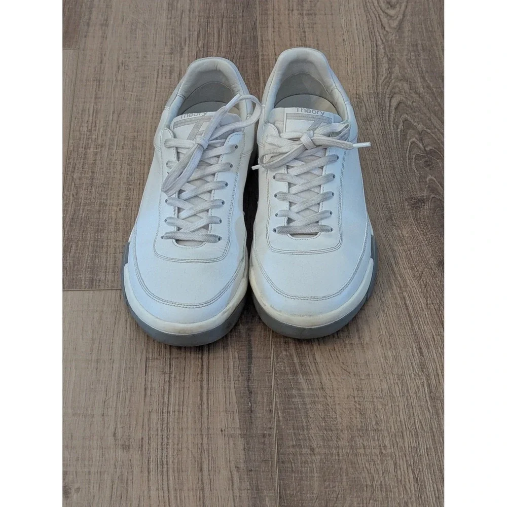 Theory Project White Leather Sneakers Shoes Womens US 9 EU 40 Portugal